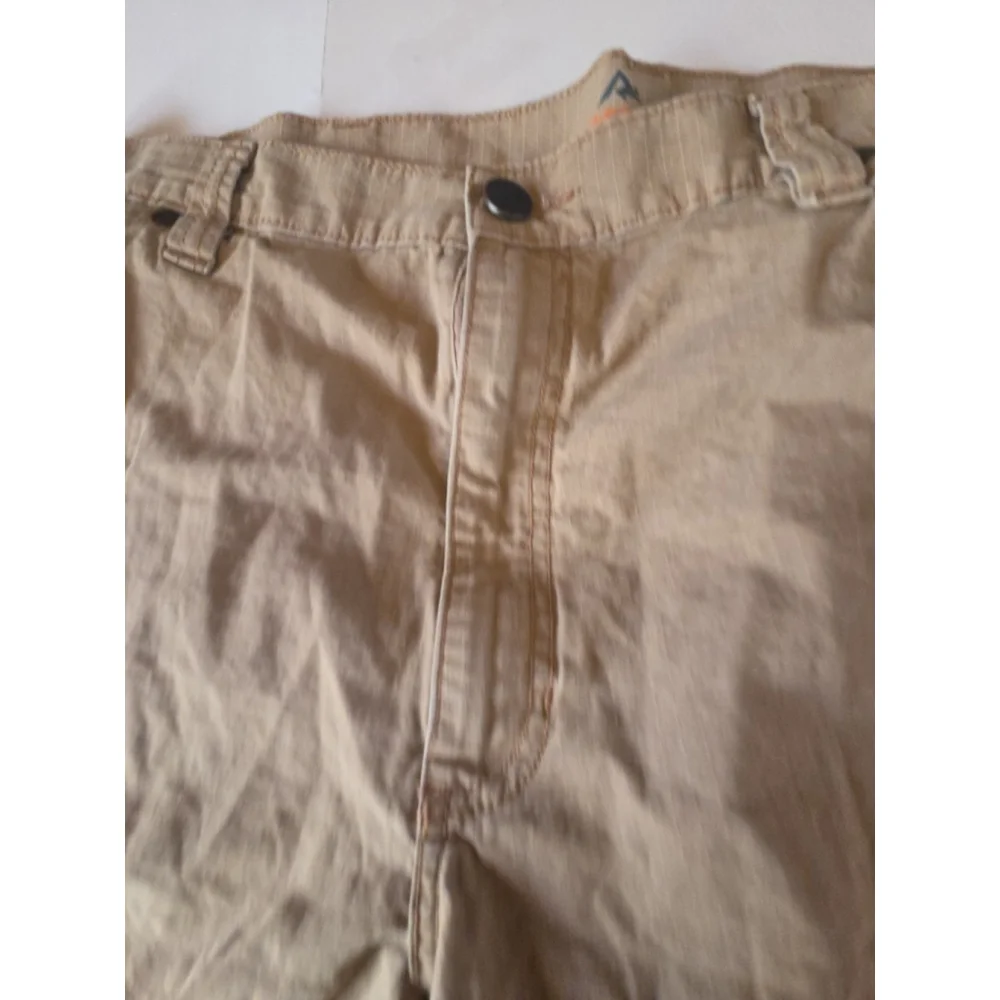Ridgecut Toughwear Men’s Cargo Work Shorts 42 Outdoor Khaki Hiking 100% Cotton